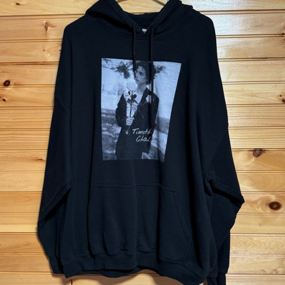 Timothée Chalamet Black Sweatshirt Size 2XL